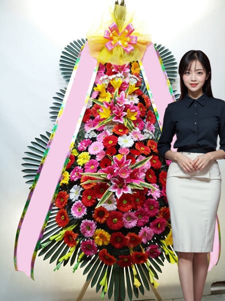 페이지웨딩 3단화환 고급형